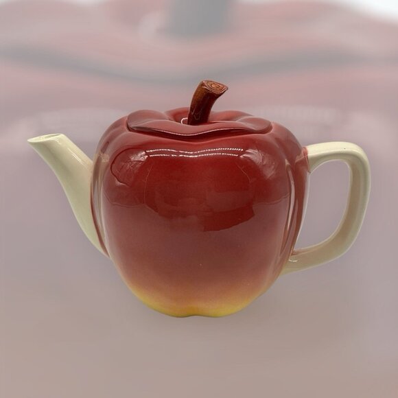 Otagiri Apple Ceramic Teapot, Vintage Made in Japan Collectible Drinkware - Picture 3 of 15